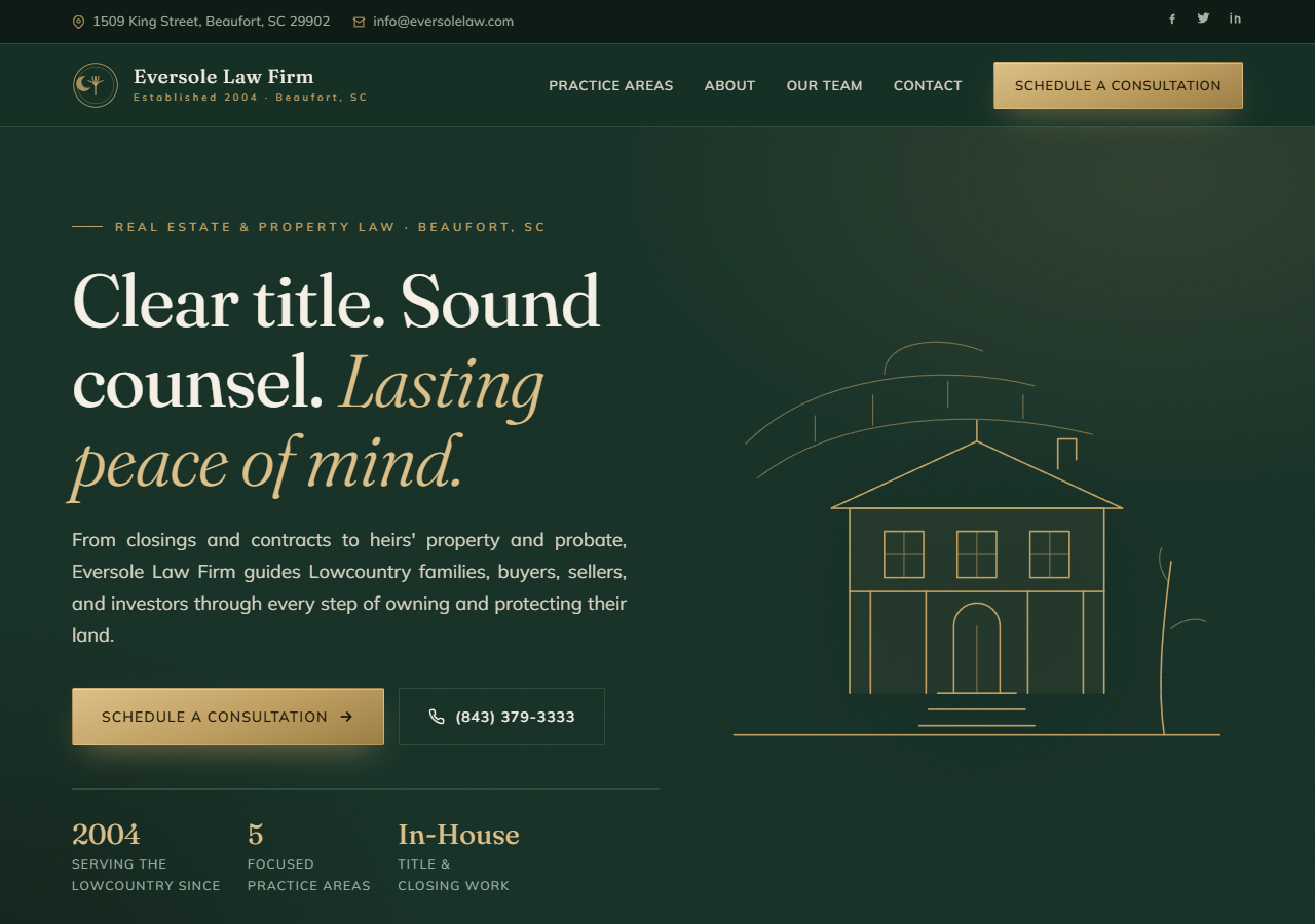 Eversole Law Firm homepage