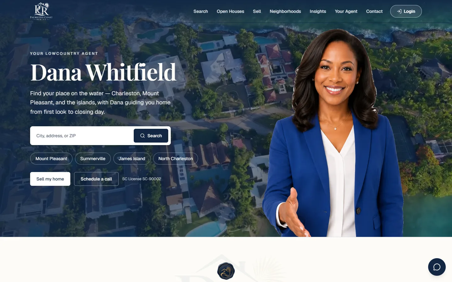 Palmetto Coast Realty real estate platform homepage